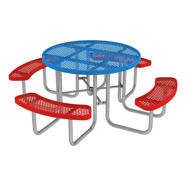 Open Air Accent Series Heavy-Duty Portable Round Picnic Table