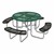Open Air Accent Series Heavy-Duty Portable Round Picnic Table