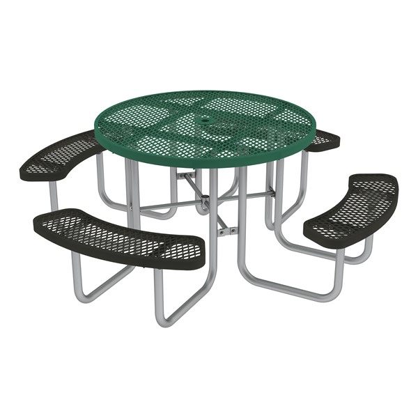 Open Air Accent Series Heavy-Duty Portable Round Picnic Table