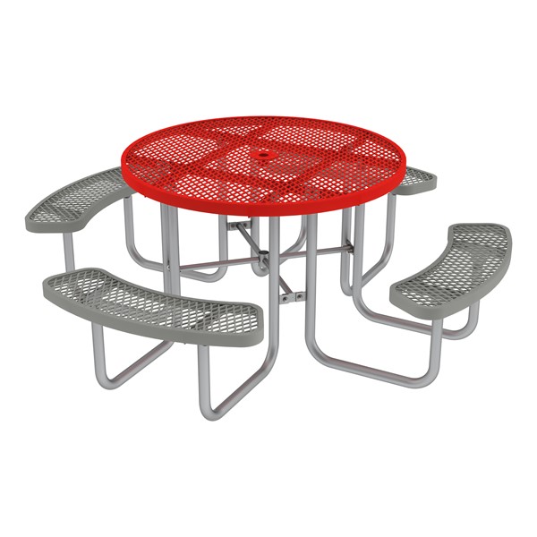 Open Air Accent Series Heavy-Duty Portable Round Picnic Table