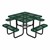 Open Air Heavy Duty Portable Square Picnic Table - Green