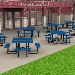 Open Air Heavy Duty Portable Square Picnic Table