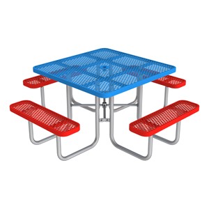 Open Air Accent Series Heavy-Duty Portable Square Picnic Table