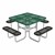 Open Air Accent Series Heavy-Duty Portable Square Picnic Table