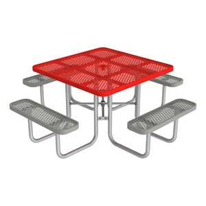 Open Air Accent Series Heavy-Duty Portable Square Picnic Table