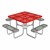 Open Air Accent Series Heavy-Duty Portable Square Picnic Table