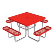 Open Air Series Heavy-Duty Square Portable Picnic Table w/ Smooth Writable Top