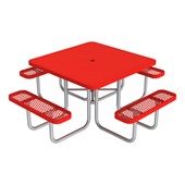 Open Air Series Heavy-Duty Square Portable Picnic Table w/ Smooth Writable Top