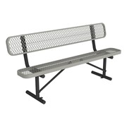 Open Air Series Heavy Duty Portable Bench w/ Back 