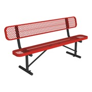 Open Air Series Heavy Duty Portable Bench w/ Back 