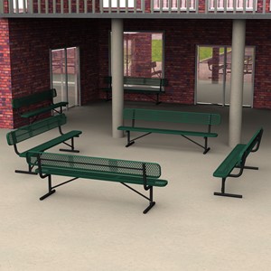 Open Air Heavy Duty Portable Bench w/ Back