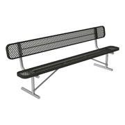 Open Air Series Heavy Duty Portable Bench w/ Back 