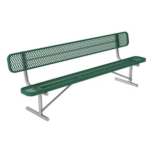 Open Air Series Heavy-Duty Portable Bench w/ Back