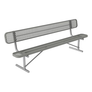 Open Air Series Heavy-Duty Portable Bench w/ Back