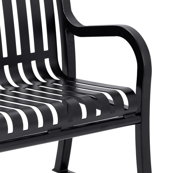 Open Air Series Preium Ribbed Bench w/ Back