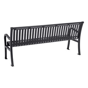 Open Air Series Preium Ribbed Bench w/ Back