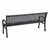 Open Air Series Preium Ribbed Bench w/ Back