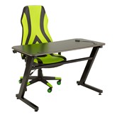 Black Gaming LED Desk & Chair Set