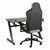 Black Gaming LED Desk & Gray Deluxe Gaming Style Office Chair