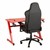Red Gaming LED Desk & Black Gaming Style Office Chair Set