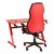Red Gaming LED Desk & Red Racing Style Chair Set