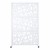 Modern Privacy Web Panel w/ White Infill Panels & White Frame (4' 4" W x 6' 6" H) w/ Mobile Base