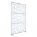 Modern Privacy Web Panel w/ White Infill Panels & White Frame (4' 4" W x 6' 6" H) w/ Stationary Base