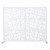 Modern Privacy Web Panel w/ White Infill Panels & White Frame (8' 4" W x 6' 6" H) w/ Mobile Base