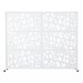 Modern Privacy Web Panel w/ White Infill Panels & White Frame (8' 4" W x 6' 6" H) w/ Mobile Base