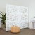 Modern Privacy Web Panel w/ White Infill Panels & White Frame