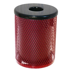 Metal Outdoor Trash Can - Diamond Metal Expanded