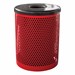 Metal Outdoor Trash Can - Perforated Metal (32 Gallons)