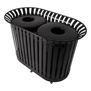Madison Series Double Trash Can w/ Lid & Liner