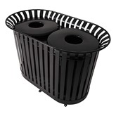 Madison Series Double Trash Can w/ Lid & Liner