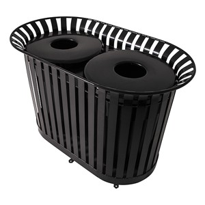 Madison Series Double Trash Can w/ Lid & Liner