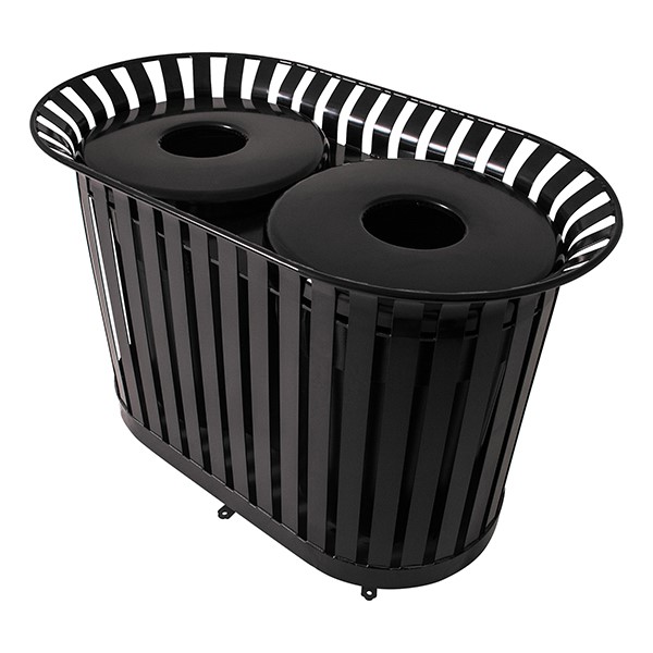 Madison Series Double Trash Can w/ Lid & Liner