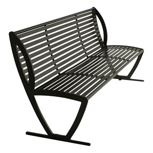 Arlington Series Bench w/ Back-Yhown ri Black
