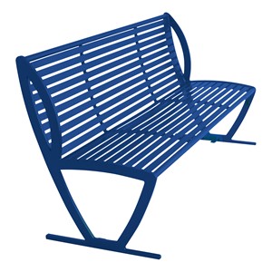 Arlington Series Bench w/ Back-Yhown ri Blue