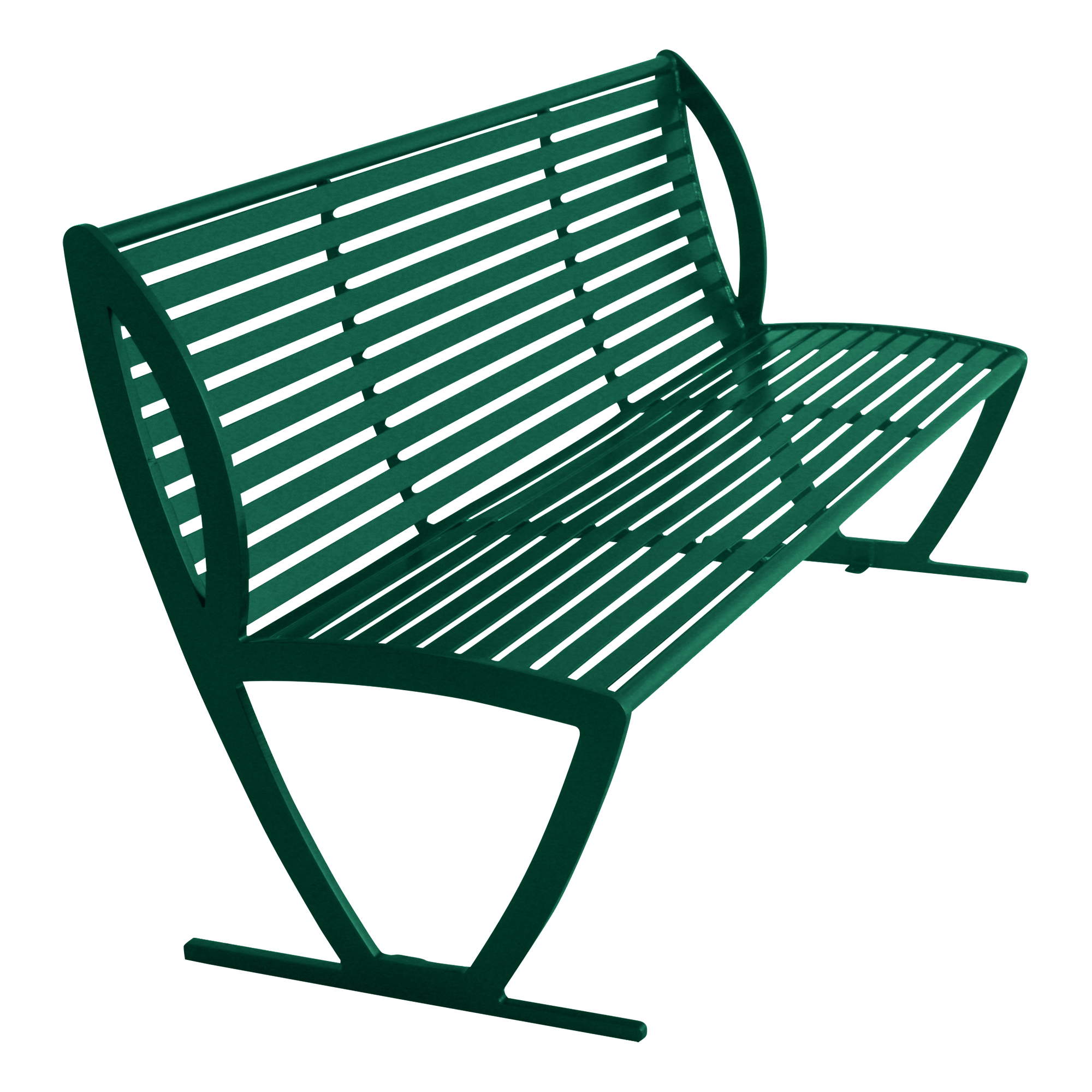 Arlington Series Bench w/ Back-Yhown ri Green