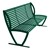 Arlington Series Bench w/ Back-Yhown ri Green