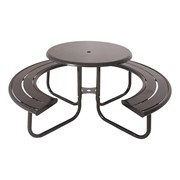 Hartford Series Round Picnic Table w/ Solid Writable Surface