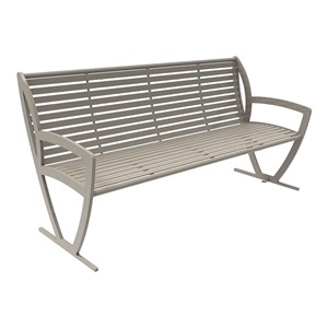Arlington Series Bench w/ Back-Yhown ri Beige
