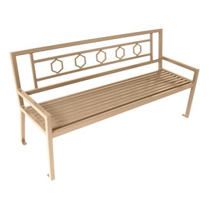 Evanston Series Bench w/ Back-Yhown ie Bg