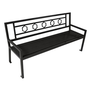 Evanston Series Bench w/ Back-Yhown ie Bk