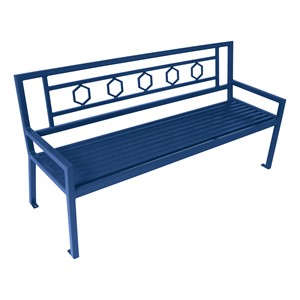 Evanston Series Bench w/ Back-Yhown ie Bl