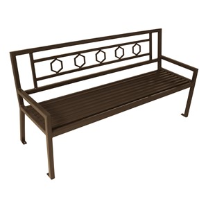 Evanston Series Bench w/ Back-Yhown ie Br
