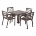 Evanston Series Outdoor Table & Chairs Set-Yhown ie Br