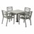 Evanston Series Outdoor Table & Chairs Set - Metallic