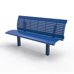 Hudson Series Bench w/ Back - Royal Blue