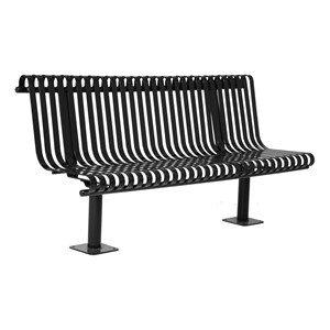 Addington Series Bench w/ Back - Black